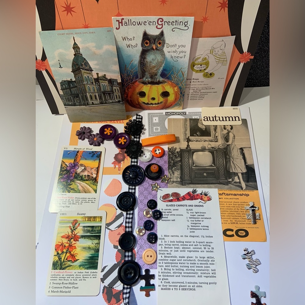 Ephemera Lot Junk Journal Scrapbook HALLOWEEN 🎃